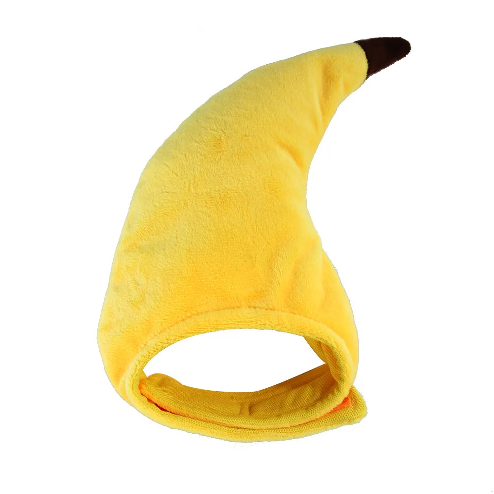 Милый наряд в форме банана плюшевый Кот головная повязка для домашних животных парик для домашних животных милая собака солнце цветок счастливый головной убор парик кошка капюшон шляпа - Цвет: Цвет: желтый