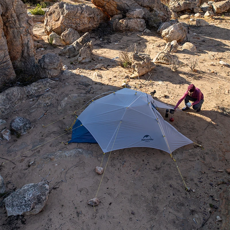 Naturehike 2 человека Кемпинг 15D двухслойный Водонепроницаемый купол палатка