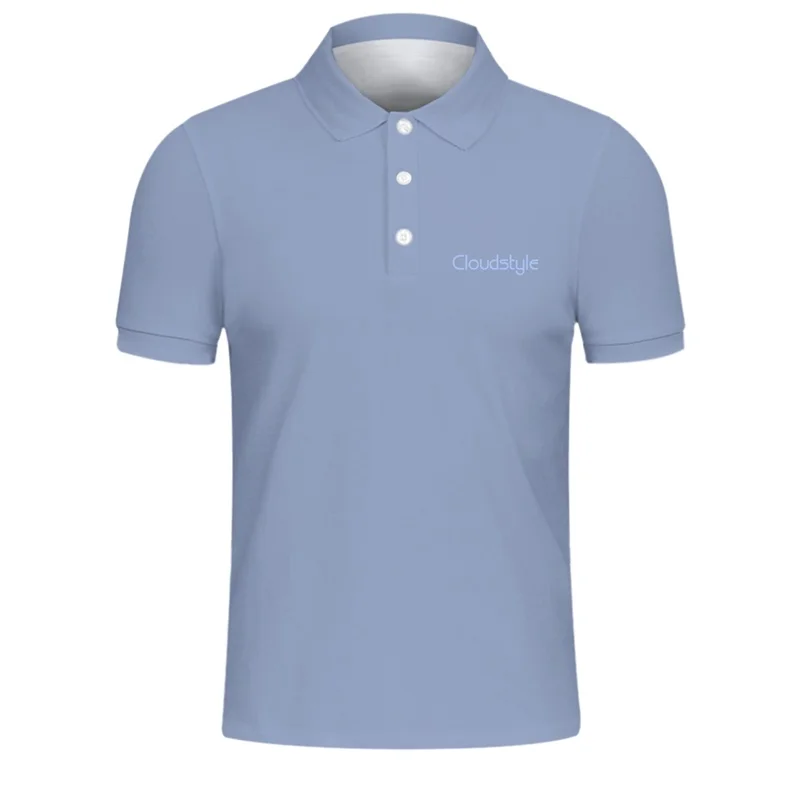 Однотонный деловой Повседневный 3d рубашки поло мужские синие Харадзюку полиэстер мужские рубашки-поло с коротким рукавом мужские рубашки поло Большие размеры S-7XL - Цвет: 01