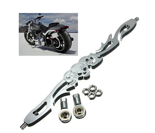 

Silver Chrome Skull Gear Shift Shifter Linkage Softail Dyna Road Electra Street Glide FLHT for Motorcycles ARA