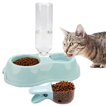 

Pet Bowl Non-slip Dog Food Bowl Cat Water Bowl with Water Bottle & Food Scoop