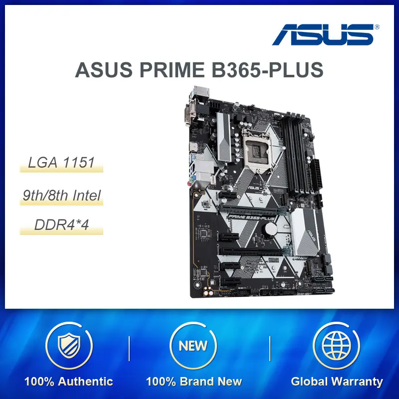 Материнская плата Asus PRIME B365-PLUS DDR4 HDMI DVI M.2 Intel B365 LGA 1151 Socket ATX Gigabit LAN и USB 3,1