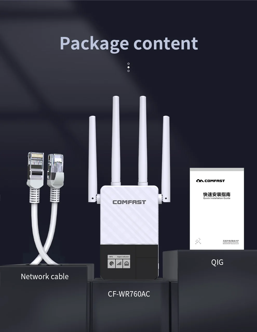 Dual Band Oled Display Internet Signal Booster Wi-fi Amplificador Repetidor Extensor de Alcance Antena Repetiteur 5ghz 1200mbps 2.4g - Imagem 2