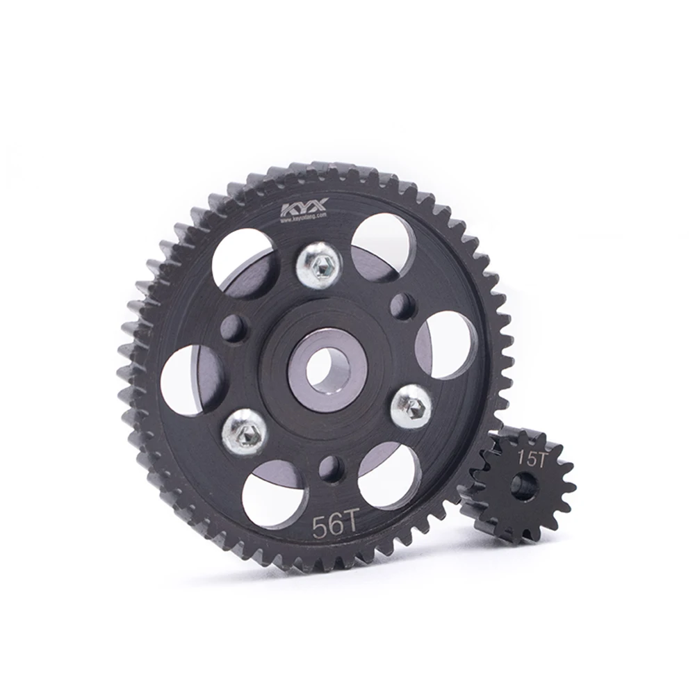 KYX гоночный Жесткий стальной сверхмощный 56 T/15 T Spur gear Набор для RC Гусеничный