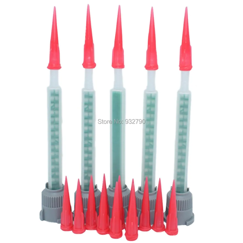 

5x 1:1 Epoxy Resin AB Glue Mixing Nozzles & 100x 25G 22G 18G Tapered Dispensing Tips TT Smooth Flow Glue Liquid Dispenser Needle