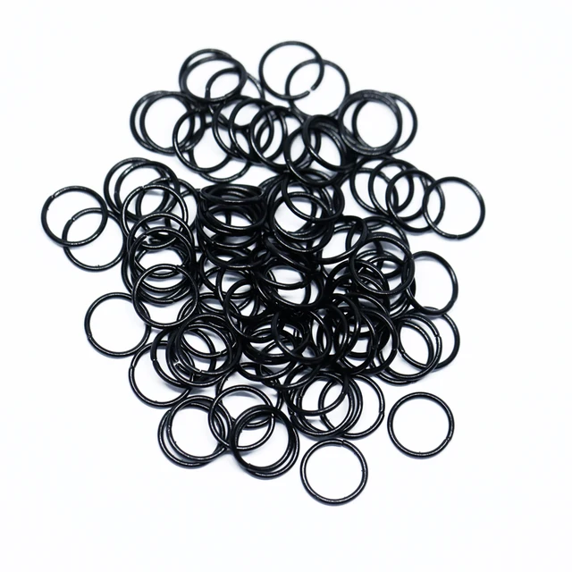 1x10mm 100pcs/lot 19 Colors Metal DIY Jewelry Findings Open Single Loops Jump Rings & Split Ring for jewelry making black 9
