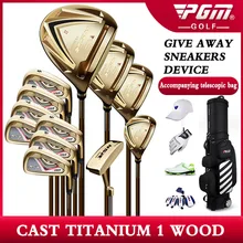 Pgm Gold Edition клюшки для гольфа полный набор оборудования Для мужчин t Для мужчин Профессиональные наборы бар очень устойчивая к загрязнениям литья Титан № 1 дерева