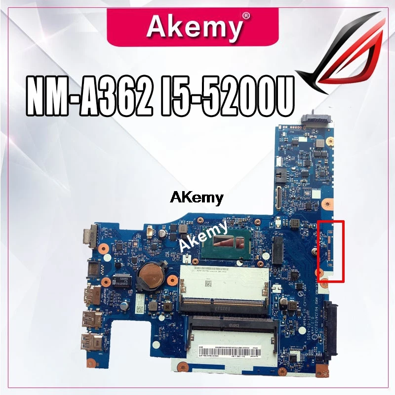 

AKEMY NM-A362 Laptop motherboard for Lenovo G50-80 original mainboard I5-5200U