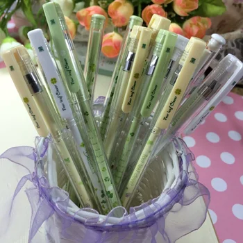 

1pcs/lot Fresh Lucky Clover Series 0.35mm black gel pen/stationery office school supplies/good quality/novelty