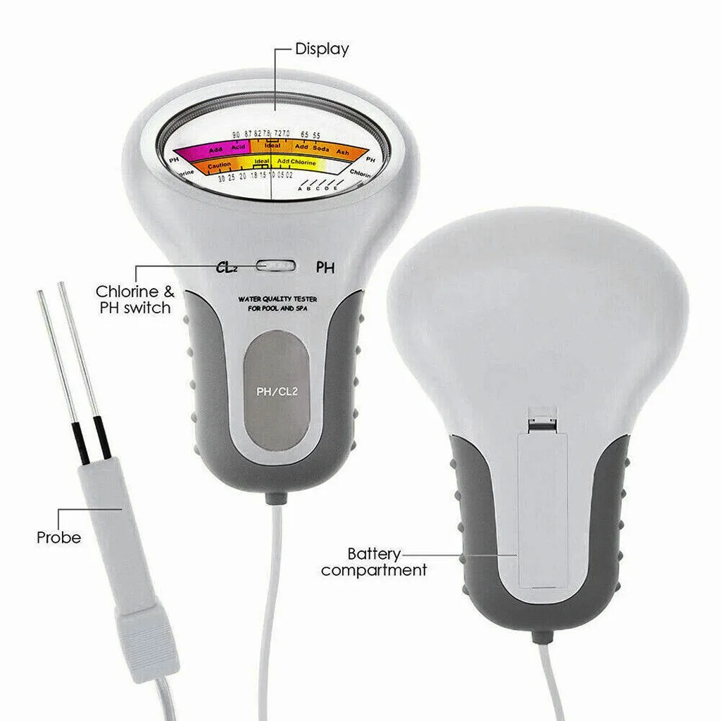 Цифровой PH/CL2 тестер хлора измеритель уровня для бассейна, спа датчик качества воды тестер качества