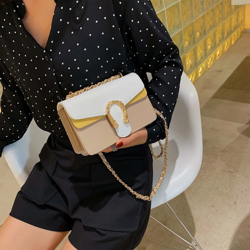 JIULIN New Chic Chain Small Square Bag Korean Version Baitao Yang Qi Single Shoulder Slant | Багаж и сумки