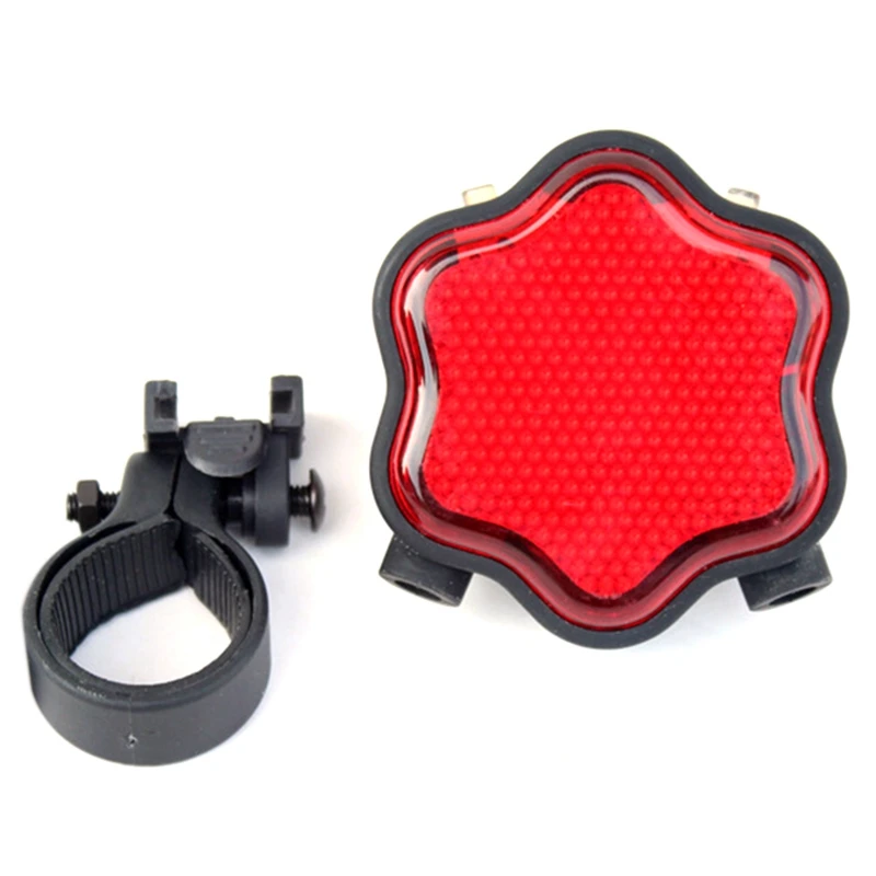 Dropship-Mountain Bike Taillights Tail Warning Light Plum Shape Bicycle Light Night Riding Equipment