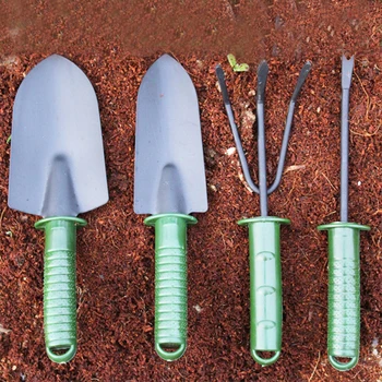

4pcs Spade Seed Transplanter Professional Rake Planting Combination Plant Cultivation Digging Long Handle Gardening Tool Set