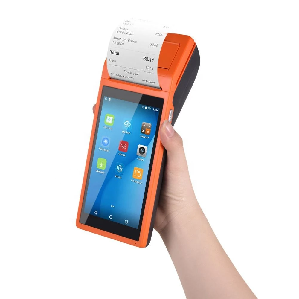 PDA POS Handheld Device Terminal Built In 58MM Thermal Printer Wifi Android Rugged PDA  1D 2D Barcode Camera Scanner