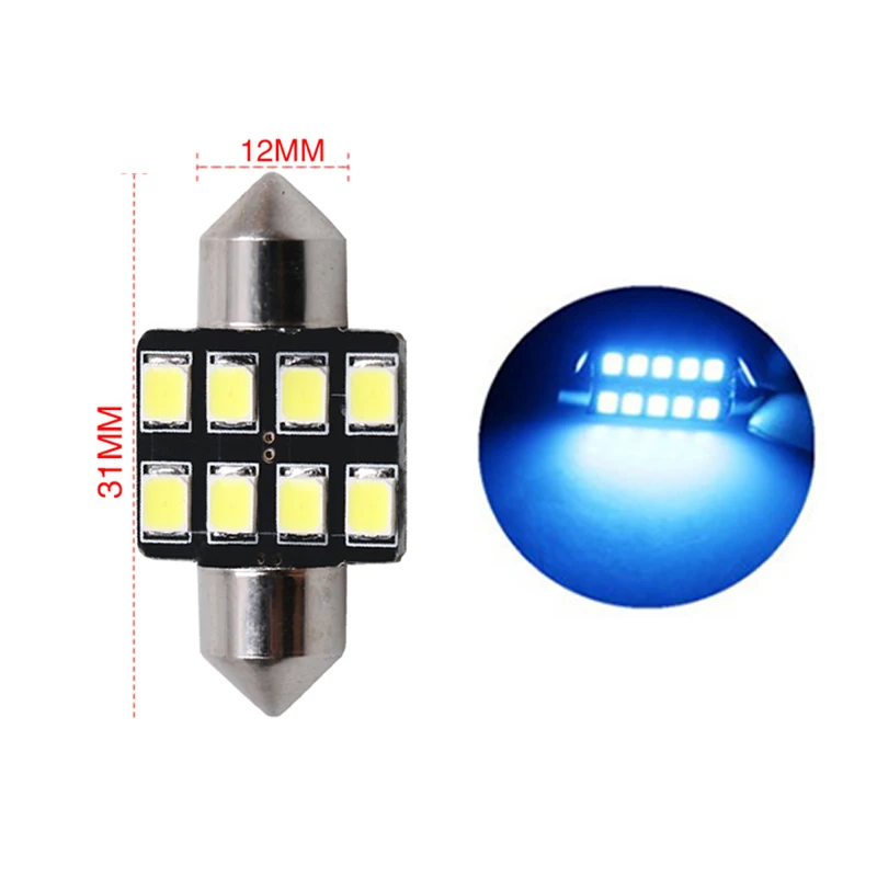 Белый 2835 чипов, 8 светодиодный 2835 SMD 31 мм 36 мм, Автомобильный светодиодный светильник для автомобиля, лампа для чтения в салоне автомобиля, купольная гирлянда, DC 12 В 6500K - Испускаемый цвет: Style 2