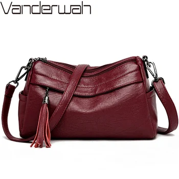 

Women Soft Leather Shoulder Messenger Bag Tassel Luxury Handbags Women Bags Designer Sac Crossbody Bags For Women hand bag Bolsa