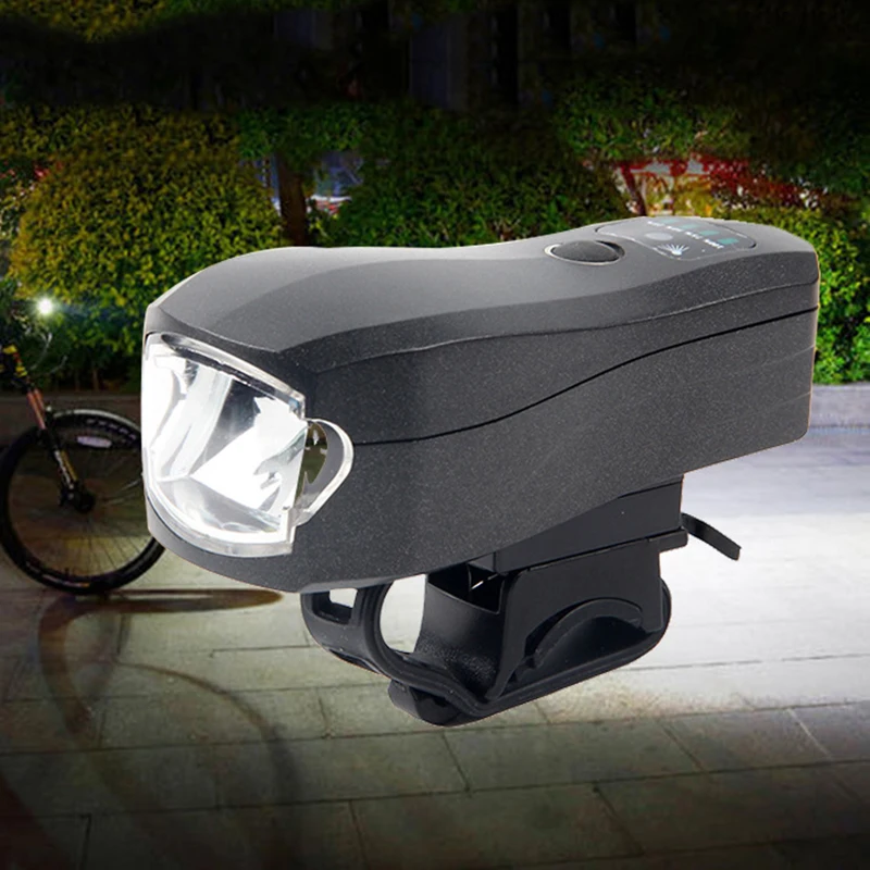 

USB Rechargeable LED Front Headlight Lamp Horn for MTB Bike Bicycle Riding for safe night riding Alloy flashlight