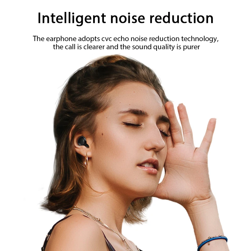 Caridite металлическая Серия Love TWS Bluetooth наушники Стереонаушники Беспроводные