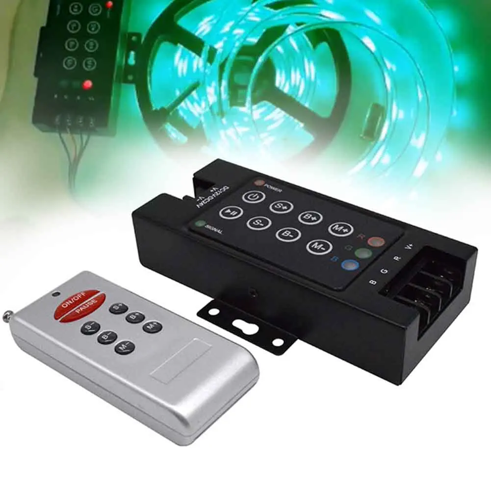 

8 Key Party DC 12to24V Brightness Adjust RF Led Light Strip Controller Wireless Hotel Remote Dimmer Wedding Plug And Play Small