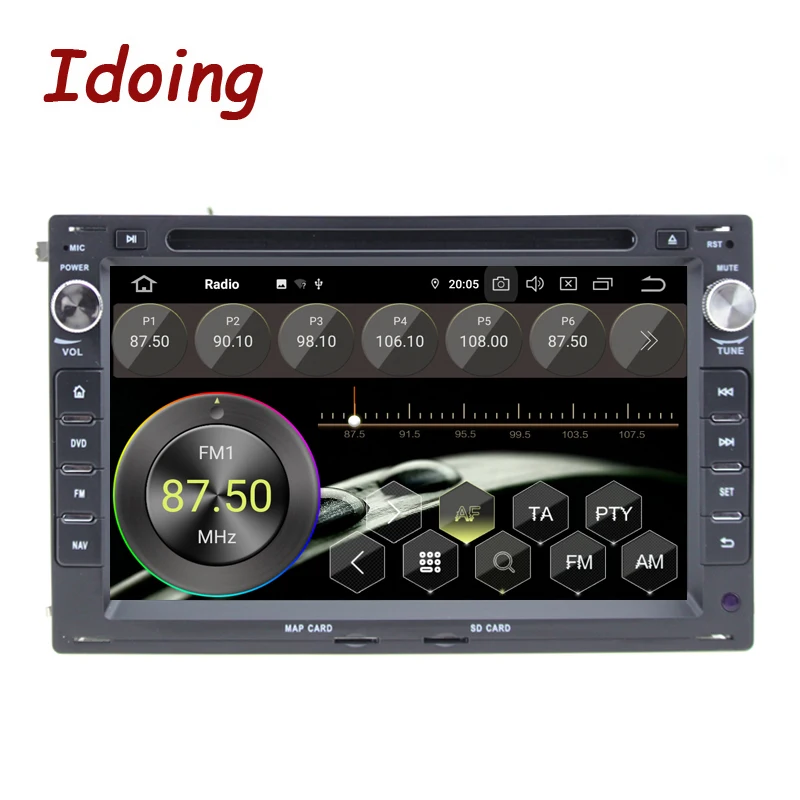 Cheap Idoing 7"2 din Car Android 9.0 Radio Multimedia Player For VOLKSWAGEN Polo/Passat/B6 PX5 4GB+64G Octa Core IPS GPS Navigation 2
