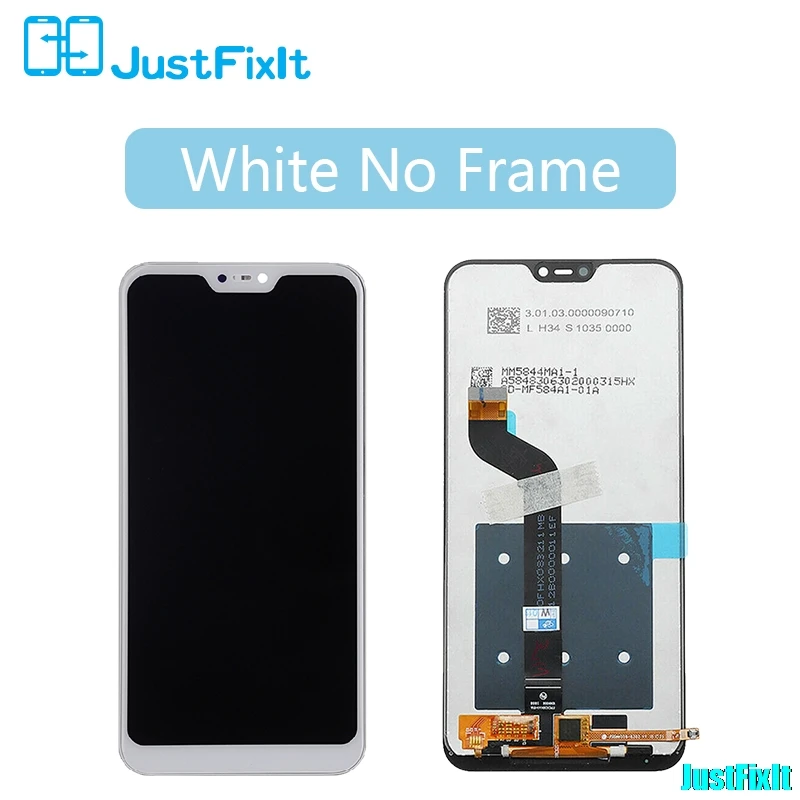 White without Frame Для Xiaomi mi A2 Lite lcd сенсорный экран для Xiao mi Red mi 6 Pro дисплей с рамкой mi A2 Lite дисплей - Цвет: White without Frame