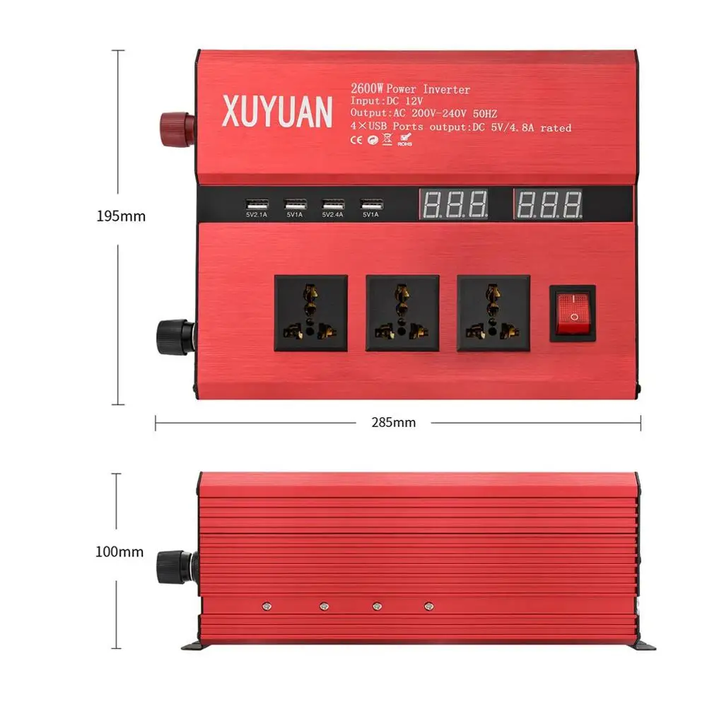 24V to 220-240V 10000 Вт Солнечный инвертор USB светодиодный дисплей AC/DC синусоида конвертер 3000Вт/4000 Вт/5000 Вт Солнечный инвертор светодиодный синусоидальный преобразователь - Цвет: 24V to 220-240V