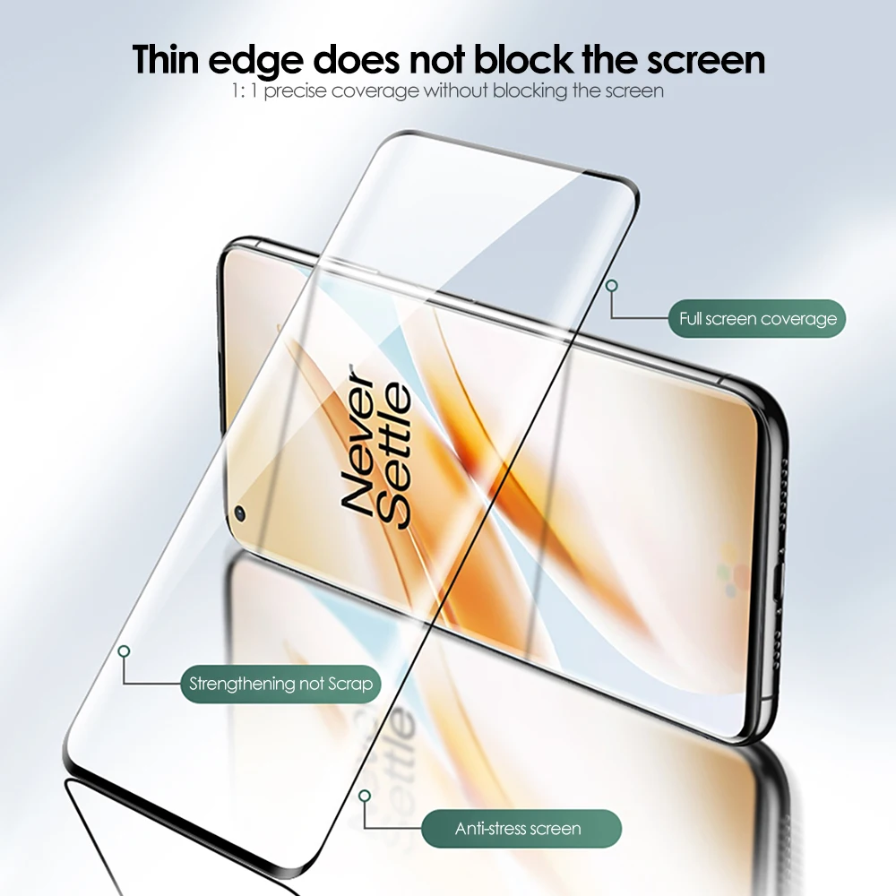 Изогнутое закаленное 3d-стекло для Oneplus 8 Pro взрывозащищенное полноэкранное
