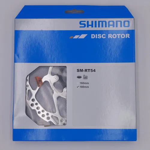 SM-RT54 180mm SHIMANO SM-RT54 MTB горный велосипед дисковый тормоз Центральный замок ротор 160/180 мм - Цвет: SM-RT54 180mm