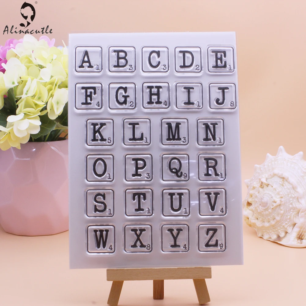 Alphabet Rubber Stamps Cards Stamps Transparent Alphabet Silicon