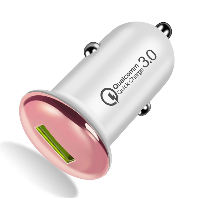 Magnetic Cable Micro USB Type C Cable QC3.0 Car Charger Fast Charging For iPhone XS 8 7 Huawei Xiaomi Samsung Car Charger Cable - Цвет: Car Charger Rose