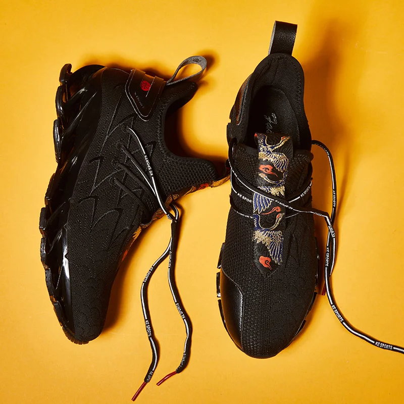 Новая Светоотражающая спортивная обувь серии Blade беговая Обувь износостойкая подошва профессиональная спортивная амортизация черная беговая Обувь - Цвет: D005 Black