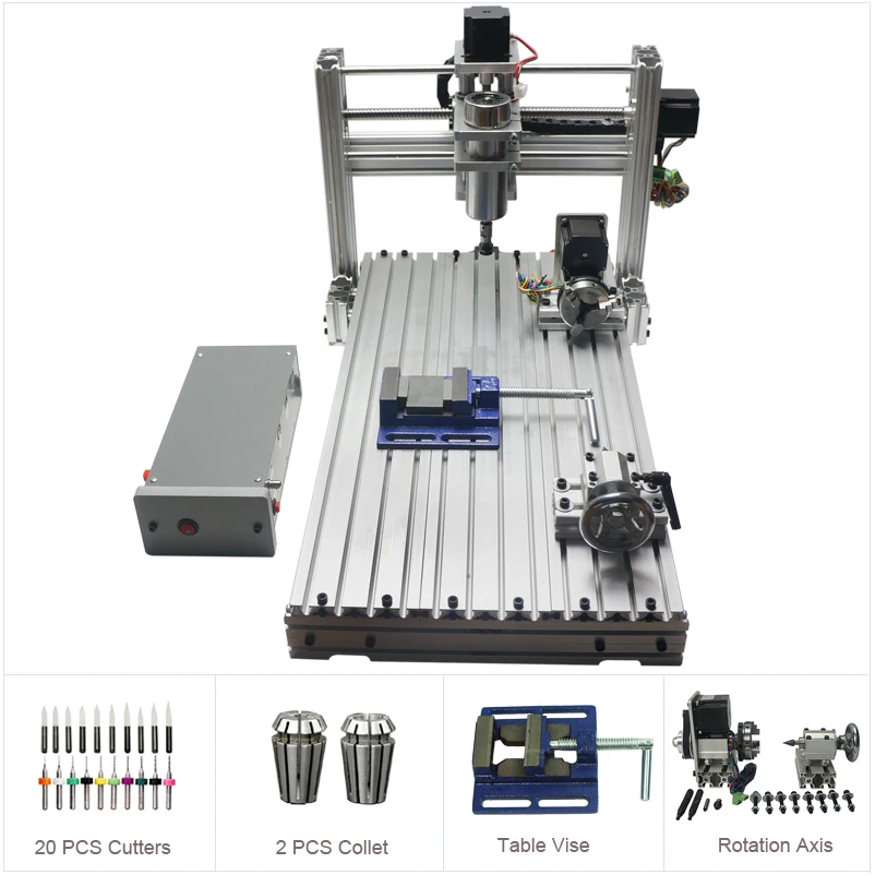 DIY CNC маршрутизатор 3060 металлический мини фрезерный станок для печатной платы