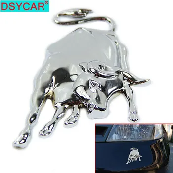 

DSYCAR 1Pcs 3D Metal Cattles Emblem Sticker Car SUV Body Exterior Cover Decals DIY Car-Styling 3D Stickers New
