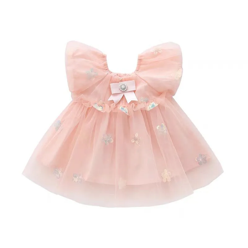 

Infant Christening Dress Newborn Sequined Lace Baby Girls Clothes Cotton Princess Baby Baptism Dress Ball Gown 0-4Y