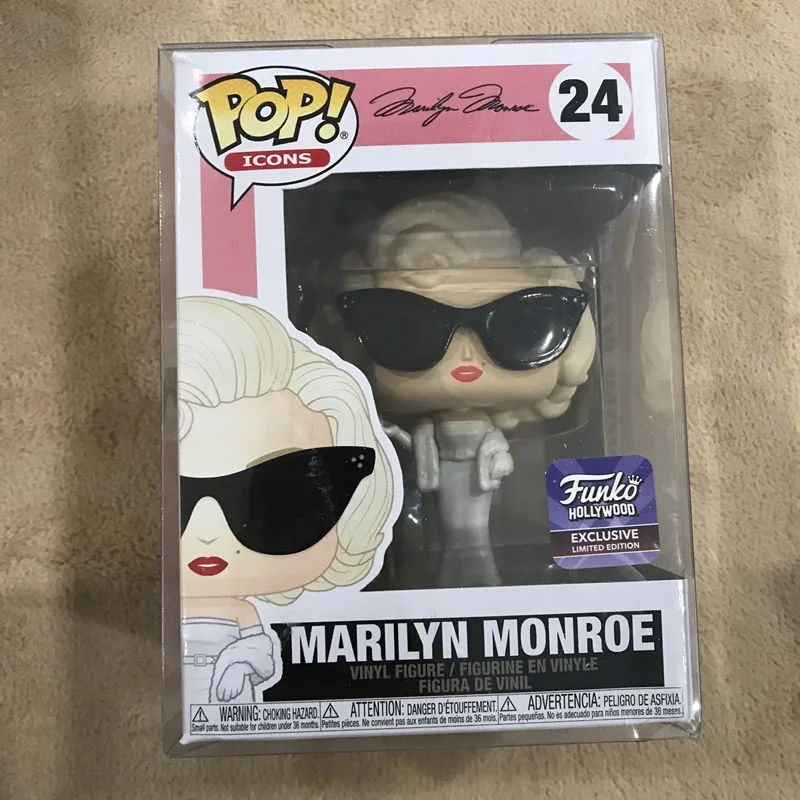 

Exclusive Official Funko pop Icons: Marilyn Monroe #24 Vinyl Action Figure Collectible Model Toy with Original Box