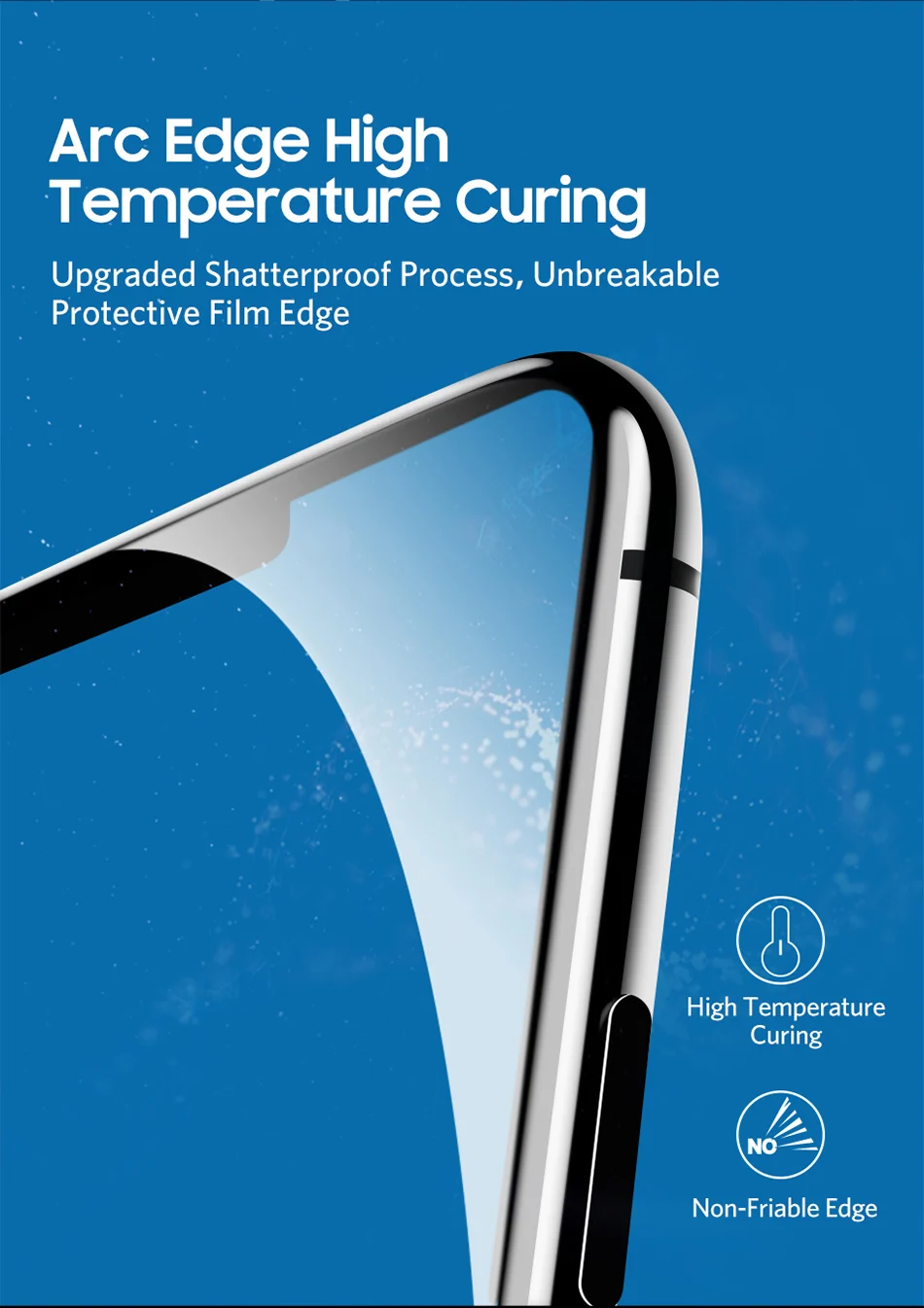Benks 0.3mm Full Cover Tempered Glass For iPhone XS 5.8'' XS MAX 6.5'' XR 6.1 HD Screen Protector Anti Blu Ray Glass Front Film (5)