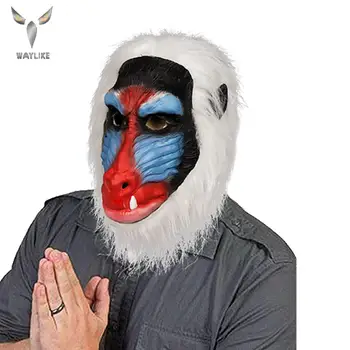 

Waylike Monkey Mask Latex Animal Baboon Gelada Masks for Halloween