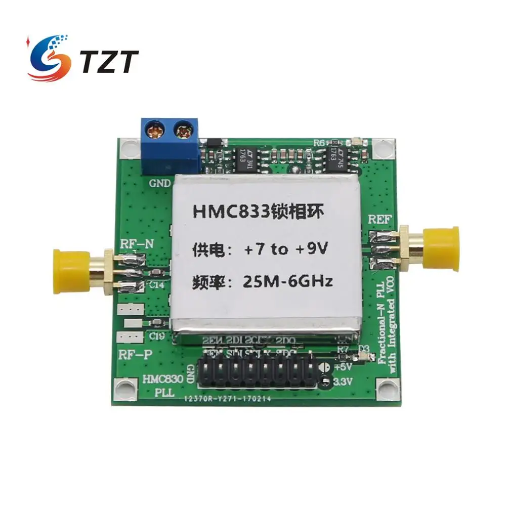  TZT 25MHz-6GHz HMC833 Phase-Locked Loop Module RF Signal Generator 7V to 9V HMC833 Core Board