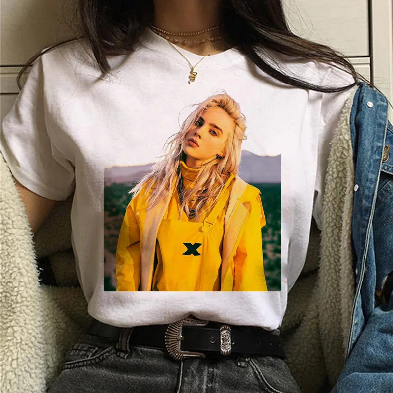 Billie eilish женская футболка Забавный корейский стиль ulzzang I Am A Bad Мужская футболка Повседневная летняя harajuku женская футболка с коротким рукавом