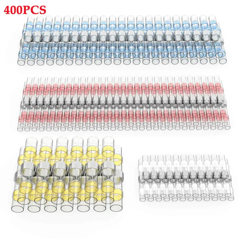 

400*Heat Shrink Butt Terminals Solder Seal Sleeve Wire Connector 3:1 Waterproof 100% Brand new and high quality