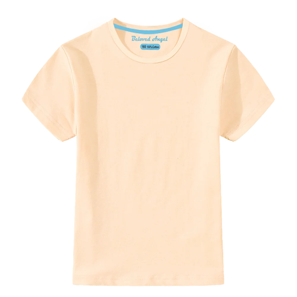 Children T Shirt Children Summer White Tees For Boys Girls Kids Short Sleeve Tops T-shirts Fashion Casual Candy Solid Color Baby Clothes