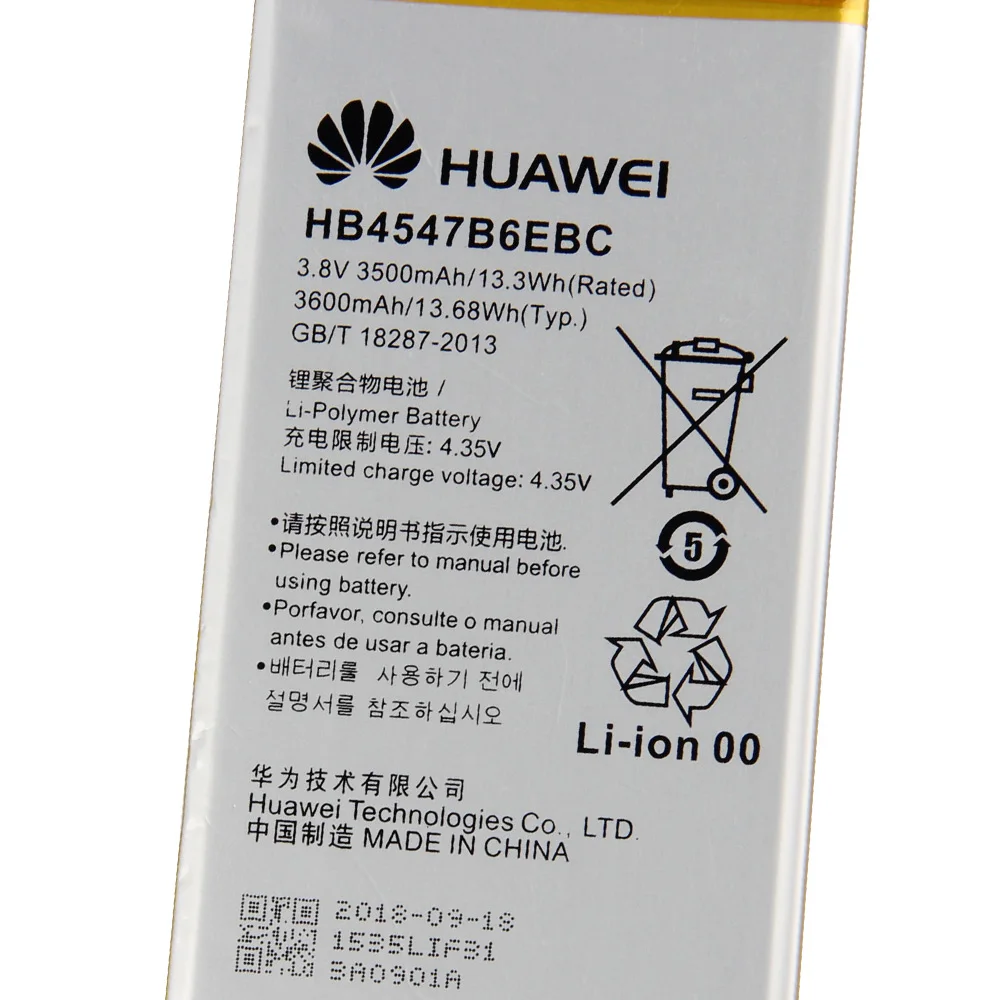Оригинальная Замена аккумулятора телефона для Huawei Honor 6 Plus PE CL00 UL00 TL20 TL10 HB4547B6EBC