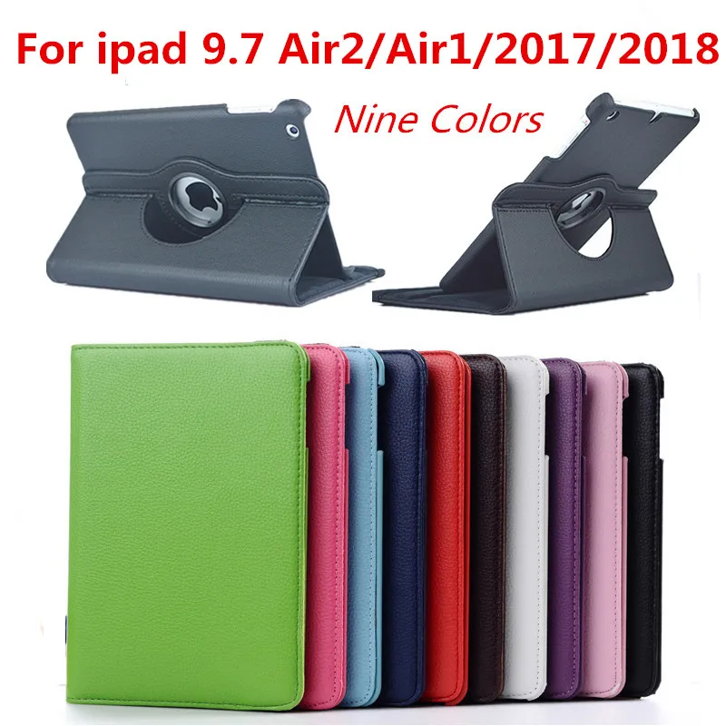 

For iPad 9.7 2018 2017 Case Cover for iPad Air 2 Air 1 Case 5 6 5th 6th Generation Funda 360 Degree Rotating Leather Smart Coque