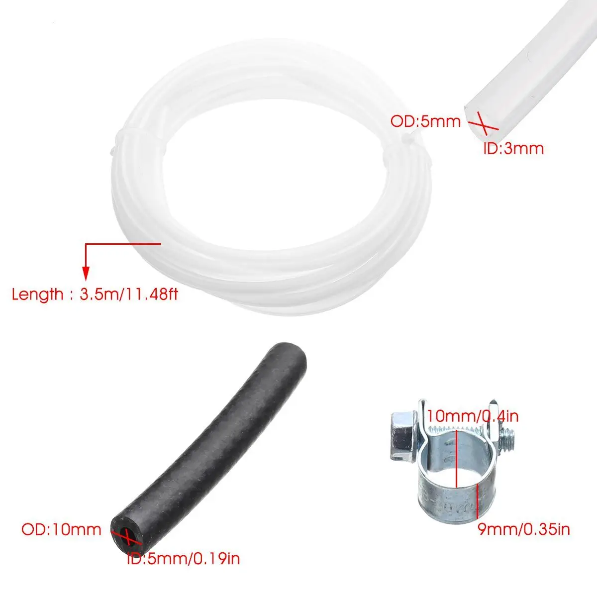 5m Car Heater Fuel Pipe Hose Line + Filter for Oil Pump Dedicated Tubing for Webasto Eberspacher Diesel Air Parking Heater