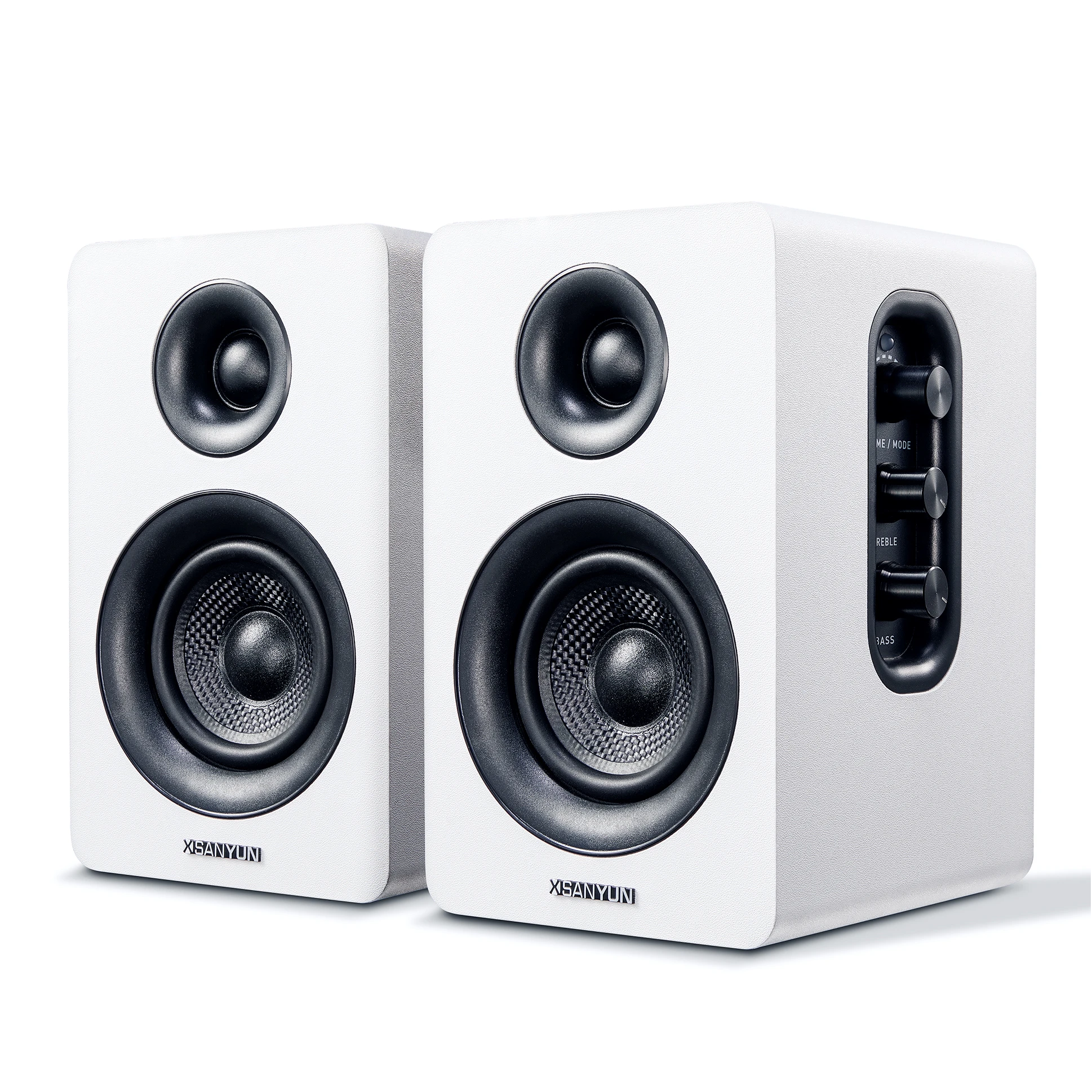 Sanyun Sw208 3" Active Bluetooth 5.0 Bookshelf Speakers 60w Carbon