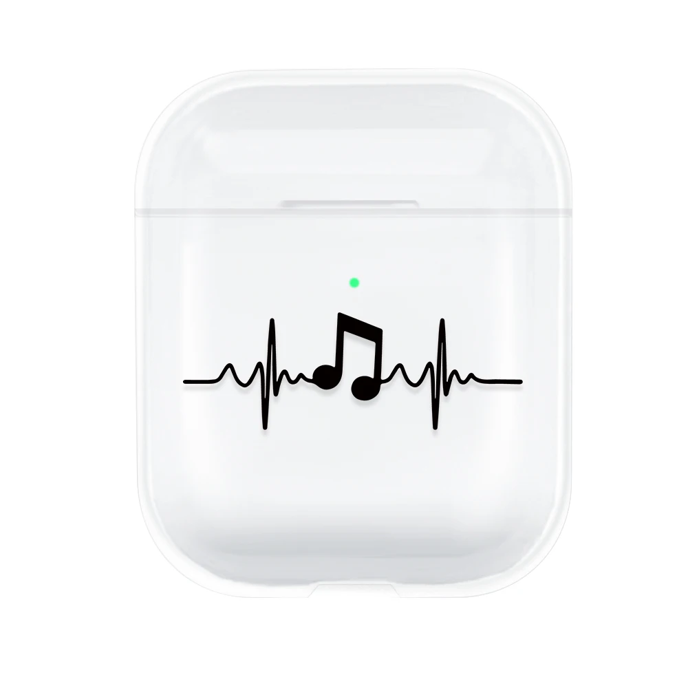 Жесткий прозрачный чехол для ПК, чехол для AirPods 1, 2, милые Мультяшные беспроводные наушники, зарядная коробка, чехол, сумка для Apple AirPods - Цвет: 009