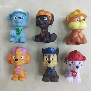 

6 Pcs different models dogs anime figure toy action figure Toy Figures Capsule toy Cake decoration