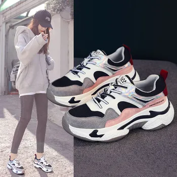 

Sports shoes women 2019 autumn winter new thick non-slip warm casual women's shoes plus velvet fashion wild ladies sports shoes