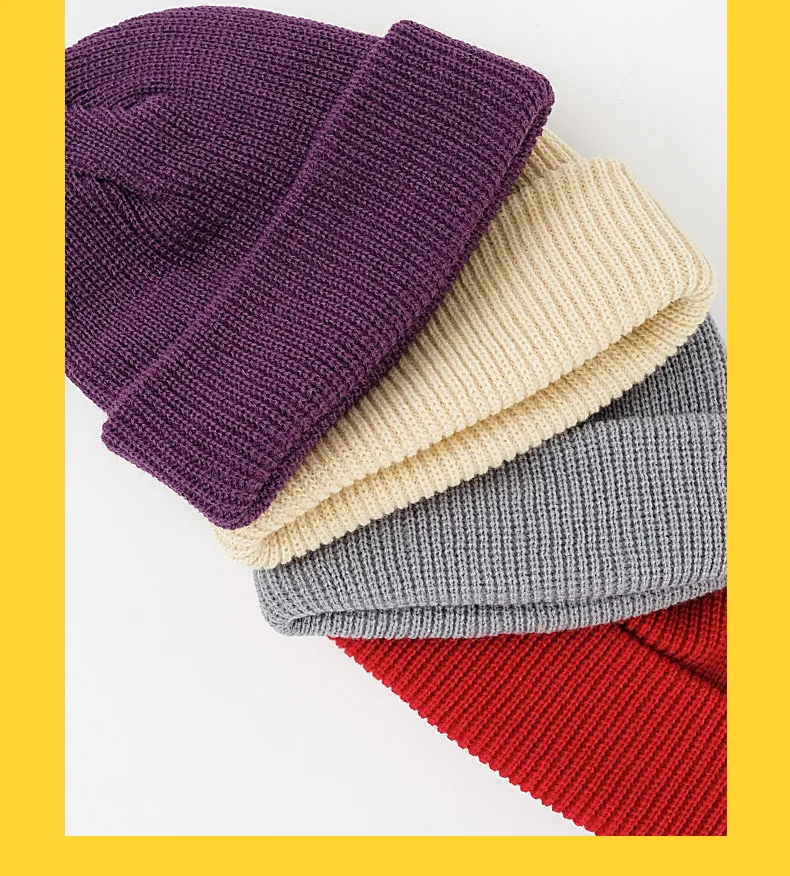 2021 New Fashion Trend Winter Warm Hat Purple Blue Orange Yellow Green 25 Color Optional Man and Woman Winter Hats Wholesale skully winter hats