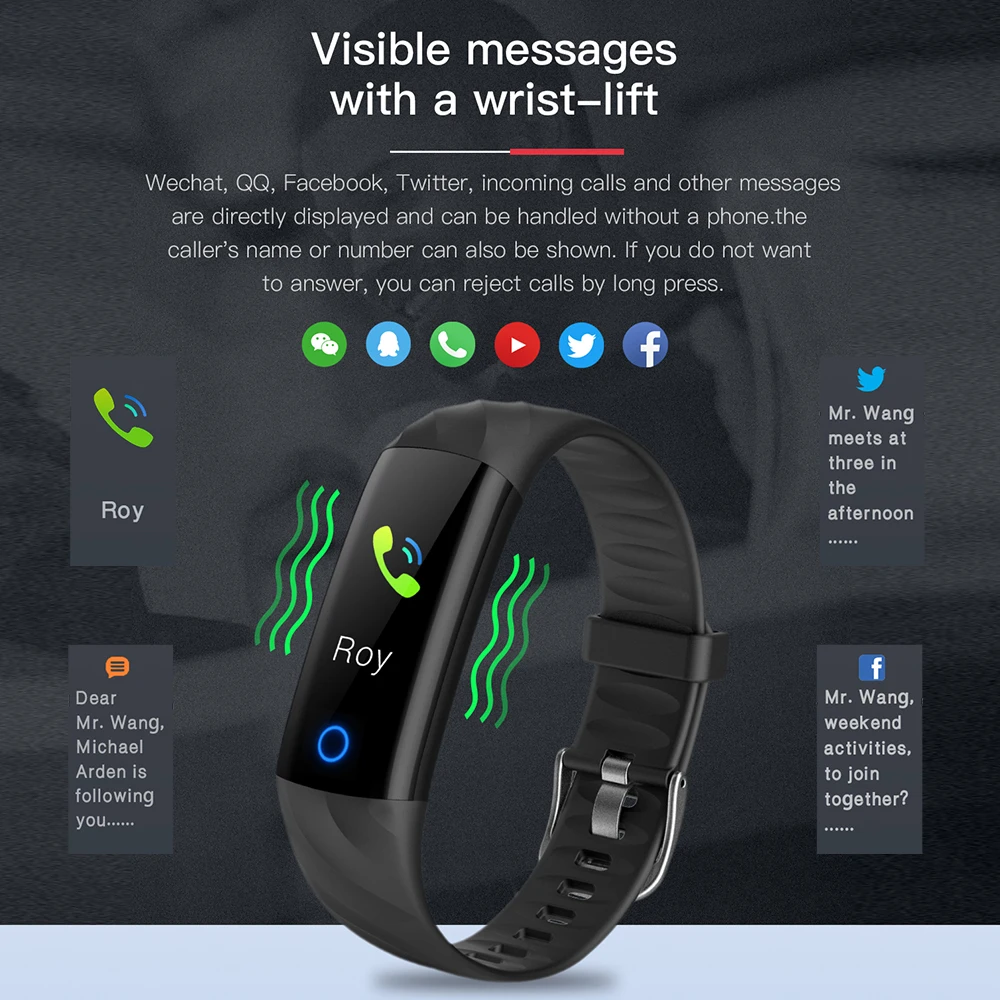  New IP68 Swim Smart Watch Heart Rate/Blood Pressure Monitor Oxygen monitoring Smartwatch Band For I - 4000174067852